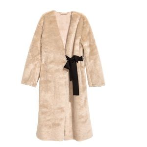 H&M sold out faux fur  coat in size XS
